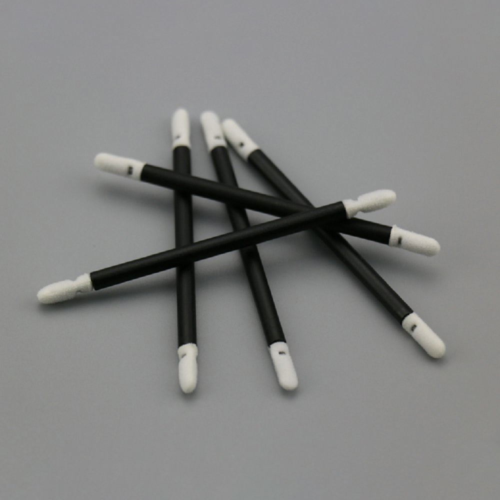 Double Round Head Cleanroom Foam Cleaning Swab with Black Handle - Foam Swab - 3