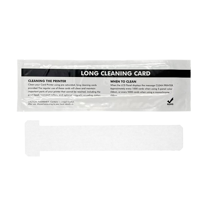 Evolis Long T-shaped Cleaning Card