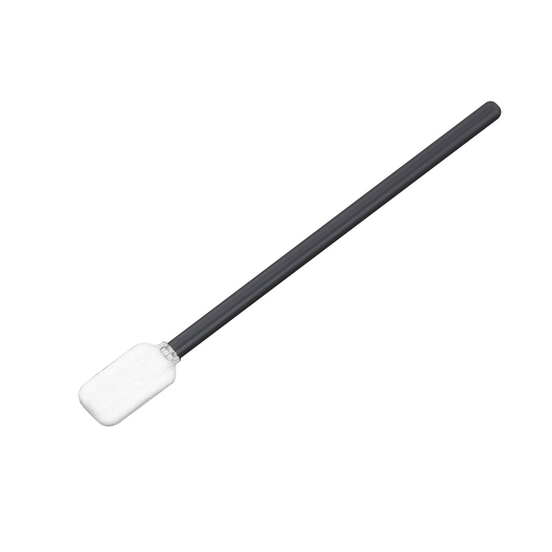 Square Head Polyester Cleanroom Swab with Black Long Handle